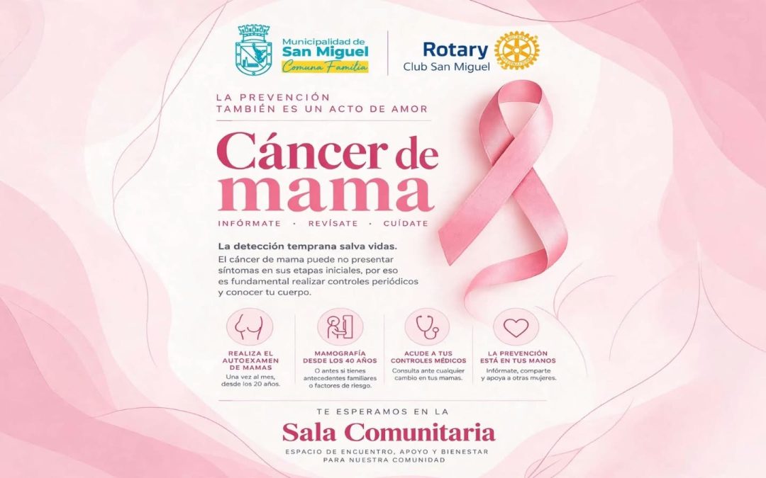 Octubre Rosa: Rotary Club San Miguel se suma a una jornada de prevención y autocuidado